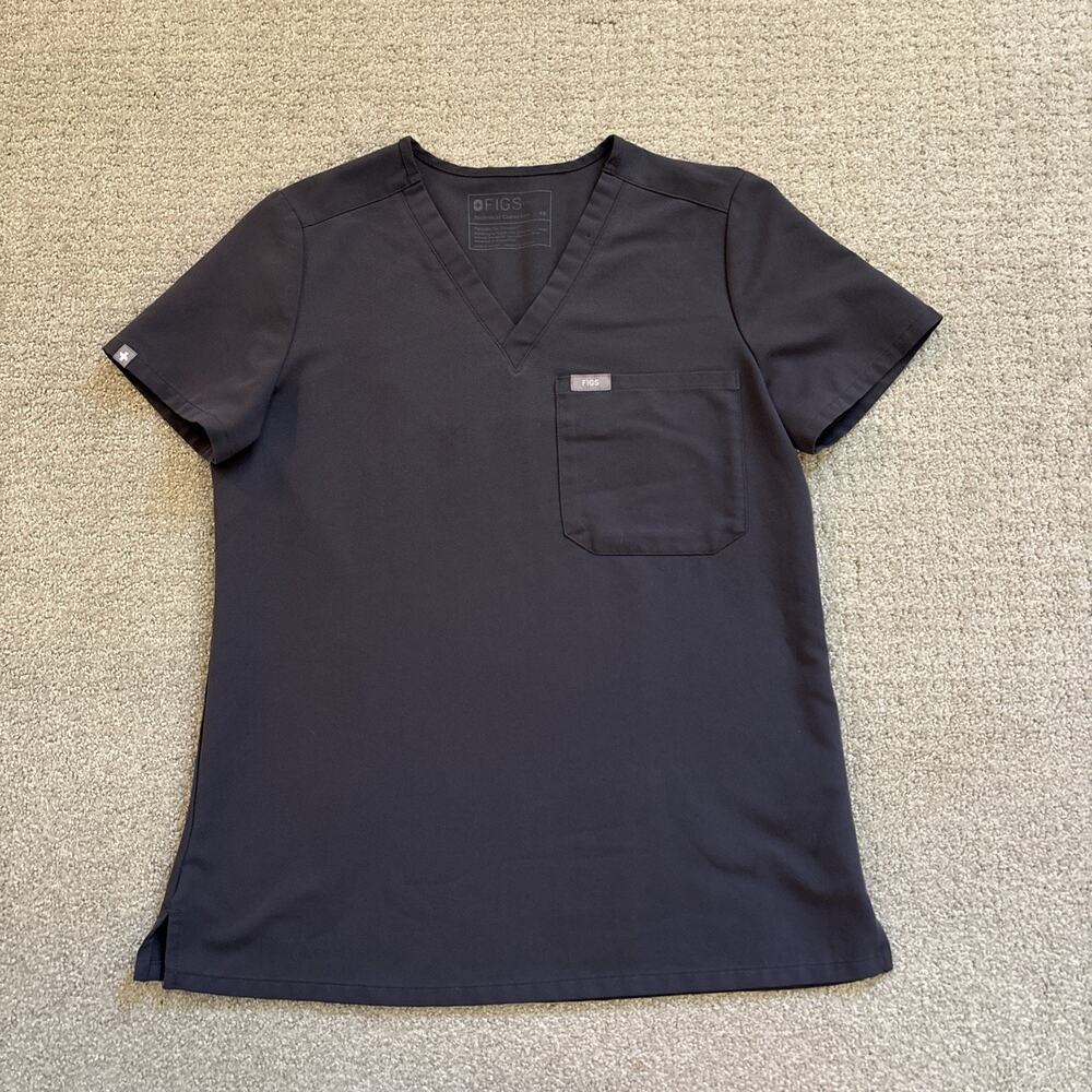 FIGS Women’s Catarina One-Pocket Scrub Top Size XS Gray